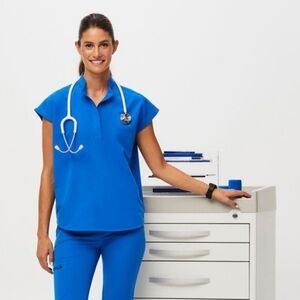 Royal Blue Rafaela - Oversized Scrub Top